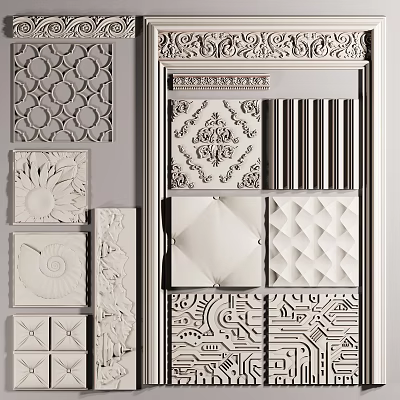 Variety Of Exquisite Carving Patterns For Decoration 3d model Variety Of Exquisite Carving Patterns For Decoration 3d model