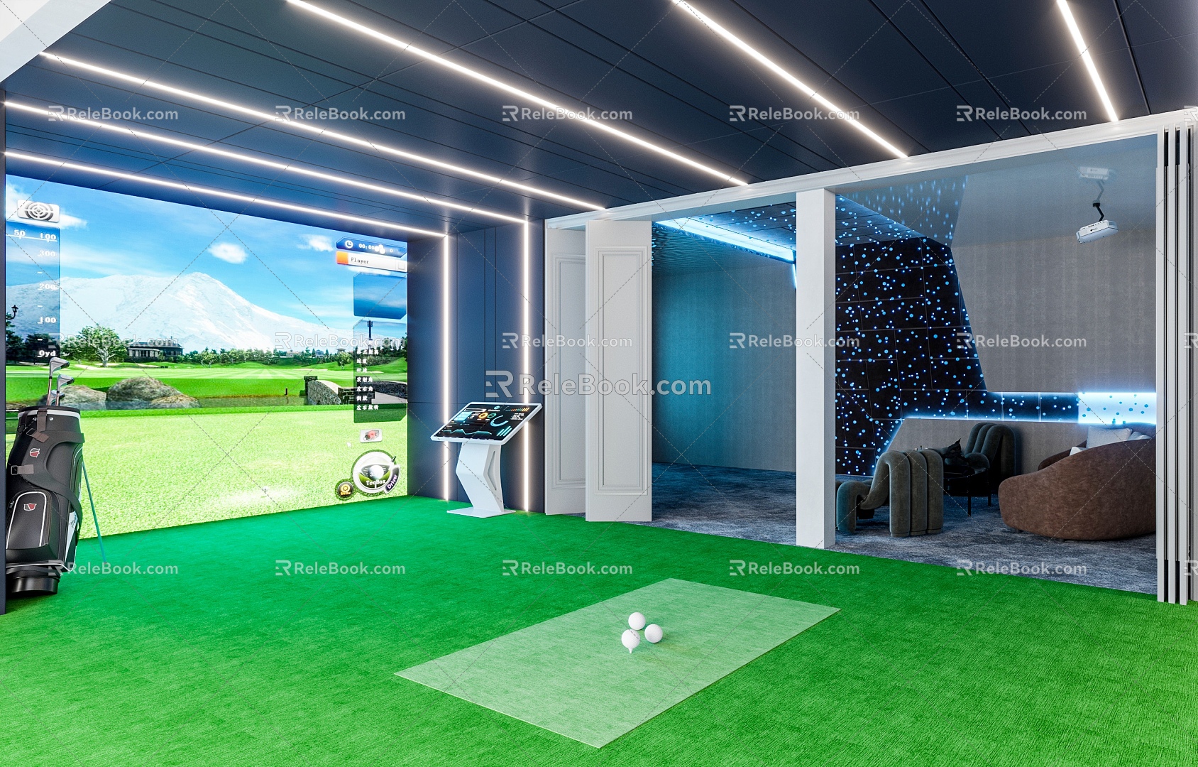 Golf Room 3d model