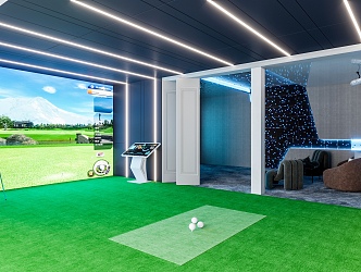 Golf Room 3d model