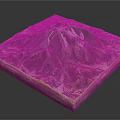 3D Square Terrain Model Featuring Mountain Peaks Green Vegetation And Valleys 3d model