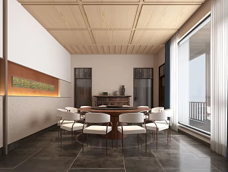 New Chinese-style private room box 3d model