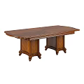 Elegant Solid Wood Table With Carved Legs And Classic Design