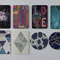 Square Rugs With Various Colorful Patterns And Geometric Designs For Home Decor