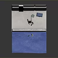 Game Movie Character Fishing On Railing With Two Fish On Hook And Background Boxes