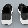 Black And White Running Shoes With Mesh Upper Breathable Athletic Design