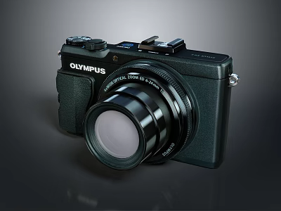 Black Olympus Laptop Computer With Sleek Design And High Resolution 3d model