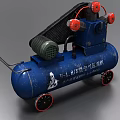 Industrial Air Compressor V188 Model Blue Mobile Unit With Storage Tank And Wheels