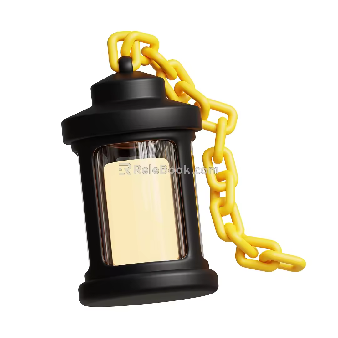 Kerosene lamp miner's lamp industrial lamp chandelier 3d model