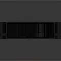 Black Mechanical Component With Square Base Circular Center And Toothed Rim