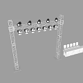 Creative Display Setup For Musical Instruments And Art Supplies With Storage Racks