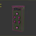 Vintage Green Electrical Control Cabinet With Meters And Toggle Switches Design