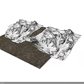 Two Silver Textured Square Foil Pads With Metallic Shiny Wrinkled Surface