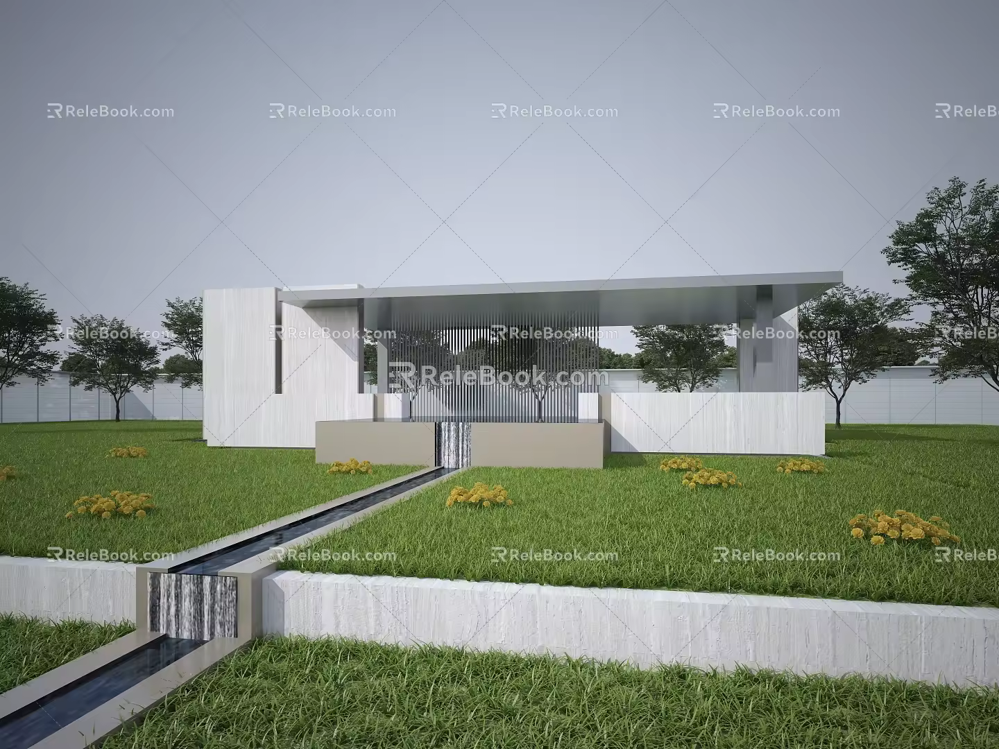 Modern pavilion 3d model