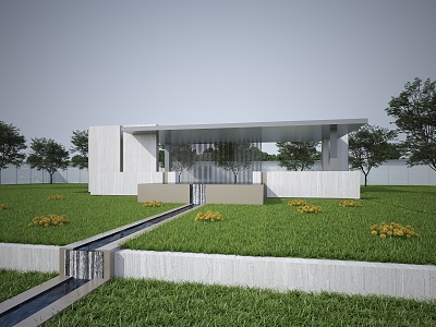 Modern pavilion 3d model