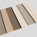 Stylish Modern Wall Panels With Various Colors Vertical Stripes And Wooden Textures