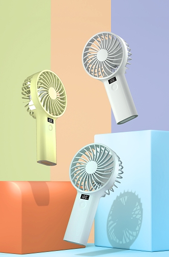 Hand-held electric fan 3d model