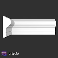 White Decorative Architectural Molding Component with Smooth Surface and Classic Design