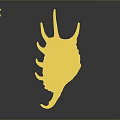 Organic Shell Structure With Hairy Surface And Spiny Projections On Dark Background