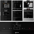 Modern Black Built in Ovens as Stylish Kitchen Appliances with Glass Doors