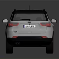 Modern White SUV Featuring Black Roof Sleek Exterior And Stylish Black Wheels