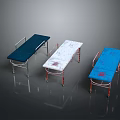 Medical Stretchers With Metal Frame Blue White Color For Patient Emergency Transport