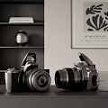 modern camera slr camera digital camera photographic equipment 3d model