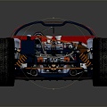 Modern engine racing engine 3d model