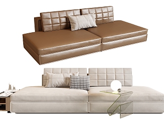 Modern double sofa 3d model