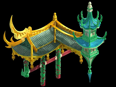 Chinese eaves 3d model