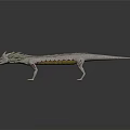 Mythical Dragon 3D Model With White Scales Yellow Claws And Red Details