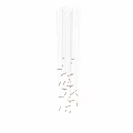 Modern Linear Design Chandelier With Metal Rods And Illuminated Light Features