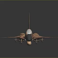 Fighter Jet Model With Brown Beige Camouflage Paint And JH15 Marking On Black Background