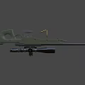High Precision Tactical Rifle With Green Stock Black Scope Magazine And Bullets