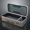 Modern Silver Open Storage Case With Compartments And Sleek Design For Organizing Small Items