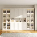 Modern White Wine Cabinet With Gold Handles Illuminated Shelves And Elegant Interior Design