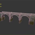 Stone Bridge Architecture With Arched Design Multiple Piers And Solid Stone Structure