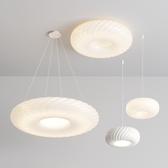 Cream wind lamp combination bedside chandelier restaurant chandelier ceiling lamp net red lamps 2023 new lamp 3d model