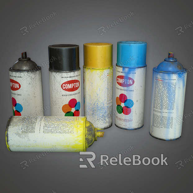 Modern sprayer spray paint can model