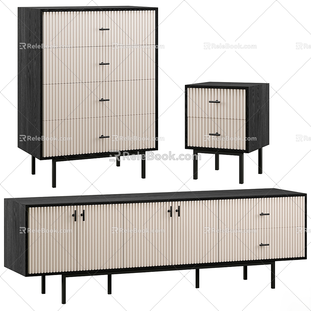 Modern chest of drawers 3d model