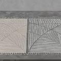 Two Square Rugs With Textured Patterns And Fringed Edges In Neutral Tones 3d model
