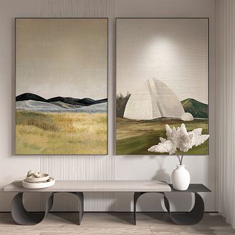 Modern Oil Painting Landscape Oil Painting 3d model