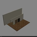 Modern Double Doors Wooden And Dark Gray Sleek With Light Wall Herringbone Wooden Floor
