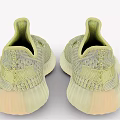 Light Green Casual Sports Sneakers With Knitted Upper And Transparent Sole Design