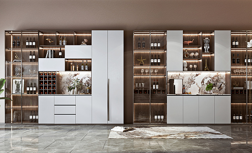 Modern Wine Cabinet 3d model