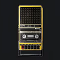 Modern Cassette Recorder Modern Realistic Cassette Recorder Machine Electrical Equipment 3d model