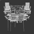 Military Main Battle Tank Armored Vehicle With Cannon Barrel Tracks And Antennas