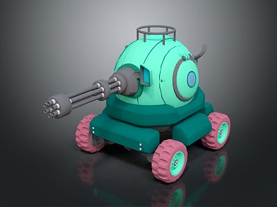 Cartoon Tank Modern Tank 3d model