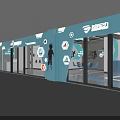 Modern Sports Shoe Specialty Store Interior With Altitude Sign Shelves And Seating Area