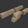 Light Brown Natural Stone Blocks With Different Shapes For Construction Decorative Use