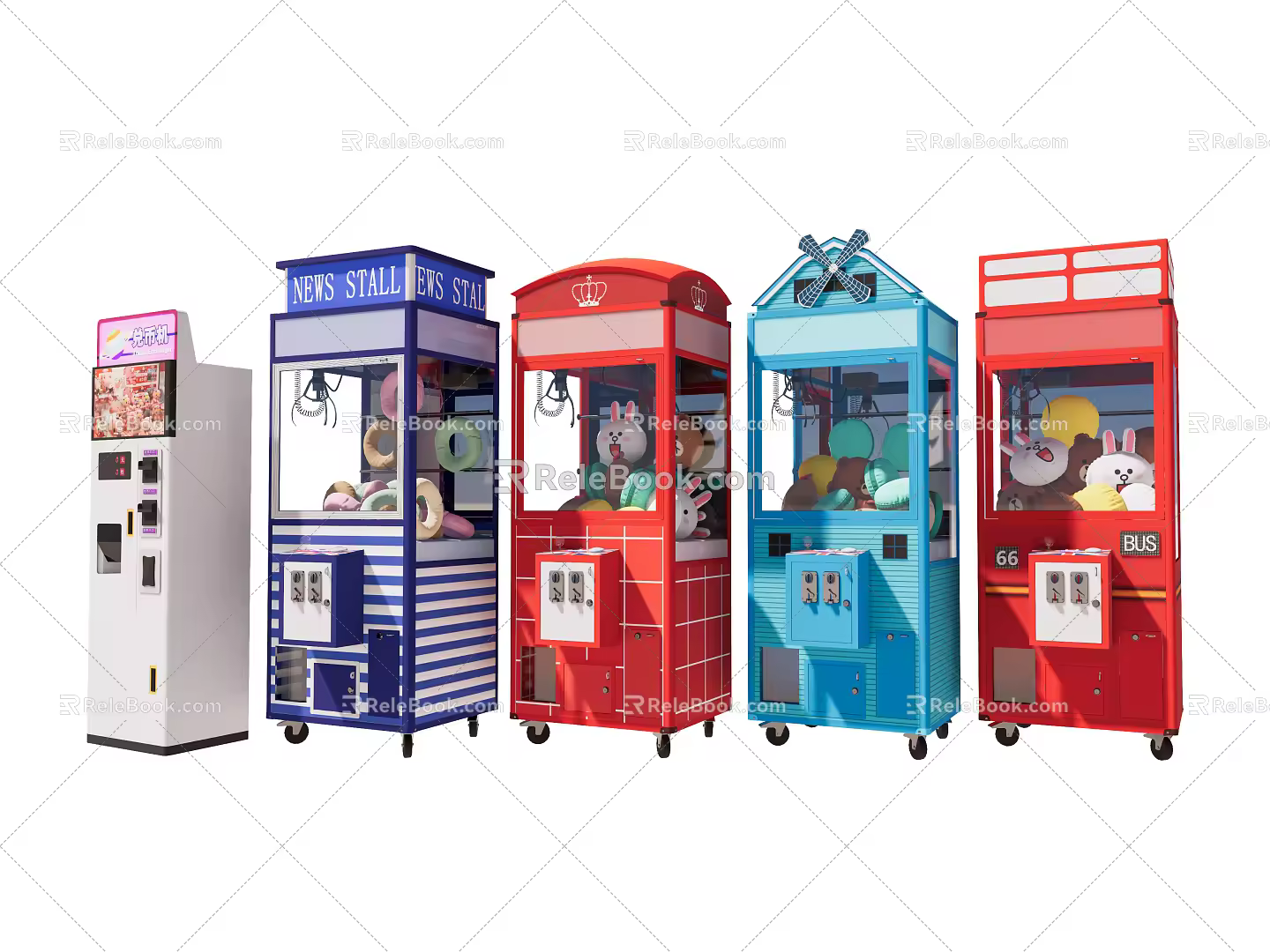 Modern doll machine doll machine combination 3d model